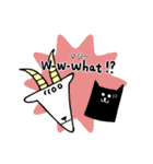 バイリンガルな黒猫ちゃんとやぎさん（個別スタンプ：29）