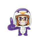 Purple in Penguin Costume(No subtitle)（個別スタンプ：1）