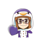Purple in Penguin Costume(No subtitle)（個別スタンプ：5）