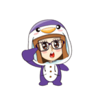 Purple in Penguin Costume(No subtitle)（個別スタンプ：16）