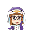 Purple in Penguin Costume(No subtitle)（個別スタンプ：17）