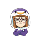Purple in Penguin Costume(No subtitle)（個別スタンプ：23）