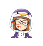 Purple in Penguin Costume(No subtitle)（個別スタンプ：25）