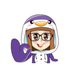 Purple in Penguin Costume(No subtitle)（個別スタンプ：26）