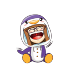 Purple in Penguin Costume(No subtitle)（個別スタンプ：27）