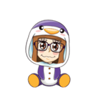 Purple in Penguin Costume(No subtitle)（個別スタンプ：29）