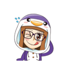 Purple in Penguin Costume(No subtitle)（個別スタンプ：31）