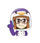 Purple in Penguin Costume(No subtitle)（個別スタンプ：40）