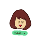 ボブがーるの一言スタンプ（個別スタンプ：1）