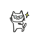 言葉と白丸と動物たち。（個別スタンプ：7）