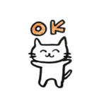 言葉と白丸と動物たち。（個別スタンプ：13）