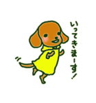 つる子とぶち子*ダックス姉妹（個別スタンプ：5）