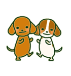 つる子とぶち子*ダックス姉妹（個別スタンプ：34）