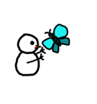 Snowman White ＆ Little Blue（個別スタンプ：1）