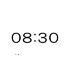 シンプルな時計(午前)（個別スタンプ：18）