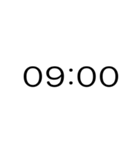 シンプルな時計(午前)（個別スタンプ：19）