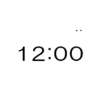 シンプルな時計(午後)（個別スタンプ：1）