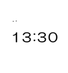 シンプルな時計(午後)（個別スタンプ：4）