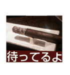 シガー(葉巻)を楽しむ紳士淑女のスタンプ.3（個別スタンプ：5）