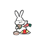 適当に生きるうさぎ（個別スタンプ：1）