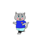 Days of the gray-colored cat（個別スタンプ：8）