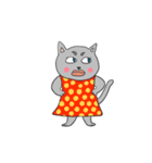 Days of the gray-colored cat（個別スタンプ：15）