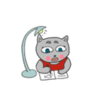 Days of the gray-colored cat（個別スタンプ：21）