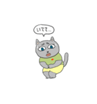 Days of the gray-colored cat（個別スタンプ：22）