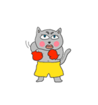 Days of the gray-colored cat（個別スタンプ：32）