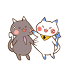 かわいい小動物-黑白貓咪篇（個別スタンプ：24）