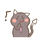 かわいい小動物-黑白貓咪篇（個別スタンプ：33）