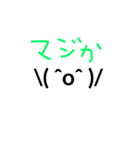 バンザイ顔文字（個別スタンプ：2）