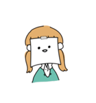 貼り紙ガール（個別スタンプ：2）
