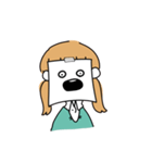 貼り紙ガール（個別スタンプ：8）