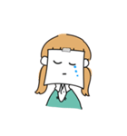貼り紙ガール（個別スタンプ：10）