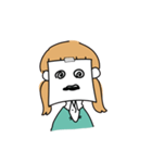 貼り紙ガール（個別スタンプ：13）