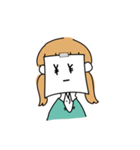 貼り紙ガール（個別スタンプ：16）