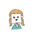 貼り紙ガール（個別スタンプ：20）