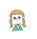 貼り紙ガール（個別スタンプ：22）