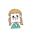貼り紙ガール（個別スタンプ：23）