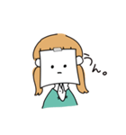 貼り紙ガール（個別スタンプ：25）