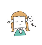 貼り紙ガール（個別スタンプ：26）