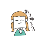 貼り紙ガール（個別スタンプ：30）
