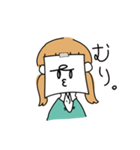 貼り紙ガール（個別スタンプ：36）