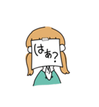 貼り紙ガール（個別スタンプ：38）
