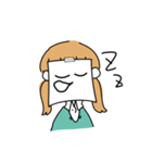 貼り紙ガール（個別スタンプ：39）