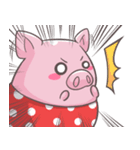 リボンミニ豚（個別スタンプ：6）