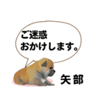矢部さん用の名前スタンプ・子犬イラスト（個別スタンプ：10）