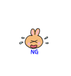 ラブリーうさうさ オレンジ まろん（個別スタンプ：2）