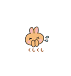 ラブリーうさうさ オレンジ まろん（個別スタンプ：10）